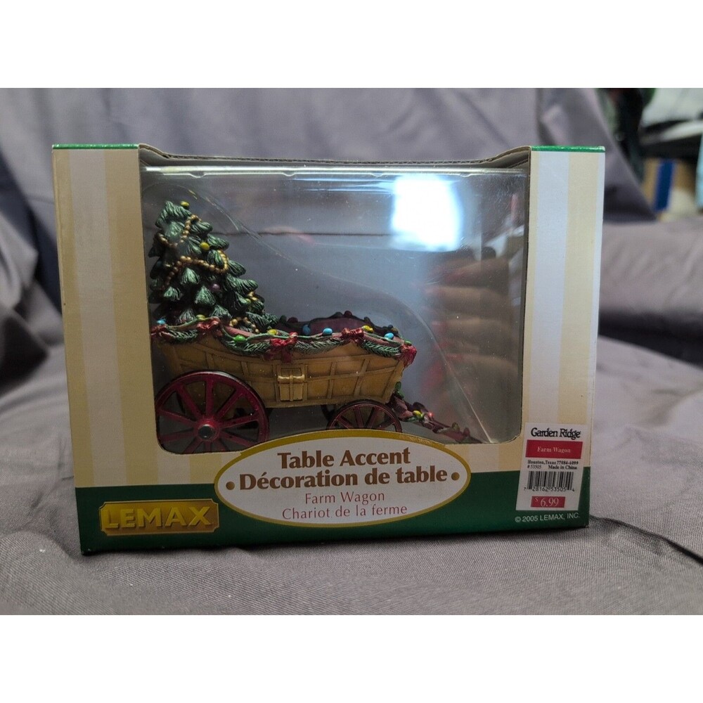 LEMAX FARM WAGON VILLAGE FIGURINE ACCESSORY CHRISTMAS Retired